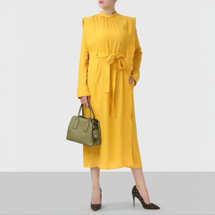 漂亮黄色系带连衣裙 MCCARTNEY STELLA 1630 M穿