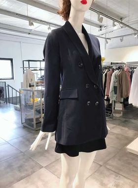 XS-S穿 SILVIAN HEACH 深蓝色双排扣洋装外套 620