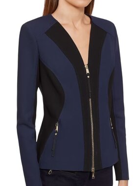 S-小M穿 VE 深蓝色修身洋装外套 1630