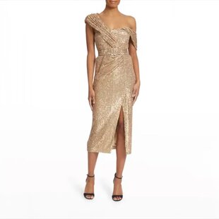 XS-S M-L穿 BADGLEY MISCHKA 性感亮片洋装连衣裙 855