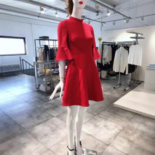 红色羊毛连衣裙 3350 小S穿