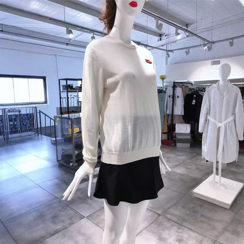 S-M穿 N21 性感红唇LOGO羊毛针织衫 699