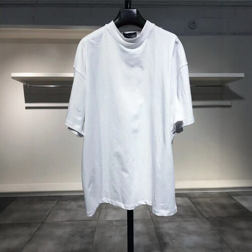 L-XL穿 B-USED 简约白色宽松圆领短袖T恤 420