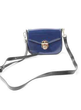 IN0NUE 深蓝色漆皮时装包 699