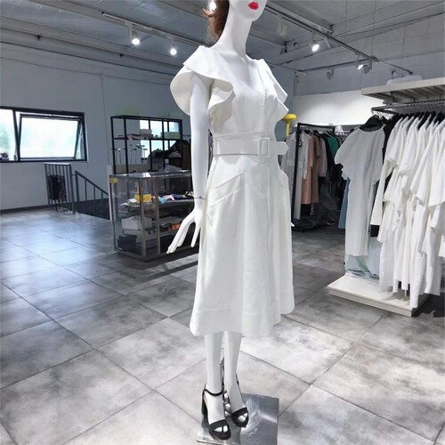 S-M穿 OSCAR DE LA RENTA 俏丽弹性棉连衣裙 2770