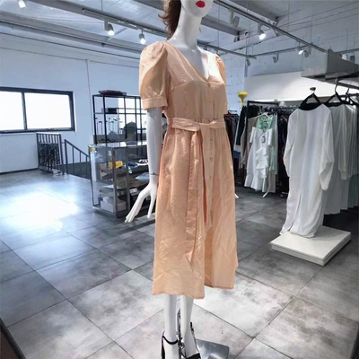 S-M穿 BAUM UND PFERDGARTEN 淡雅裸色洋装连衣裙 730