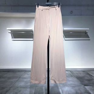 XS-S M-L穿 MM6 MARTIN MARGIELA 优雅裸色高腰宽松正装长裤 710