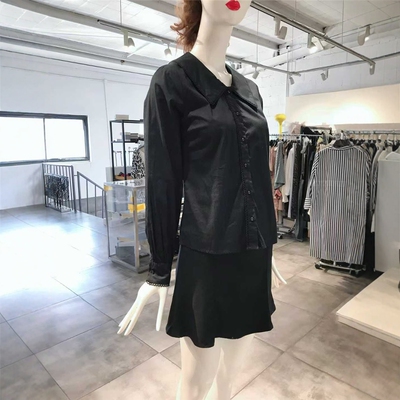 XS-S穿 MINUS 优雅花边休闲衬衣 338