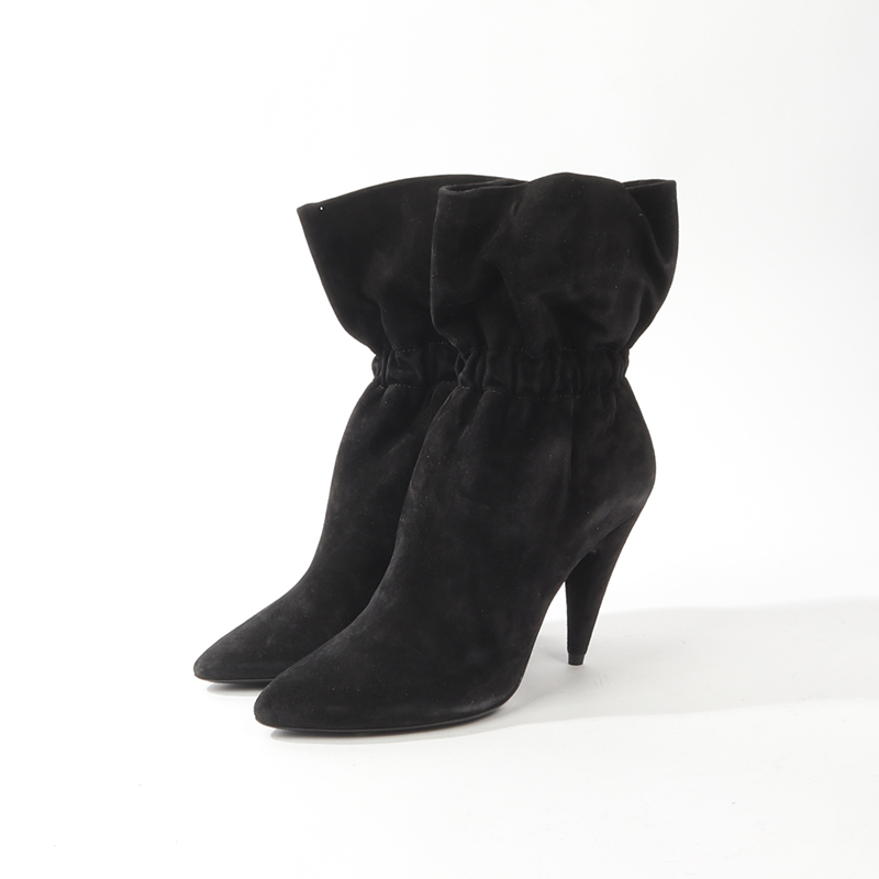 35码 SA0INT LA0URENT 花边细麂皮时装矮靴 1630