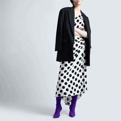 从容风雅性感波点轻丝连衣裙