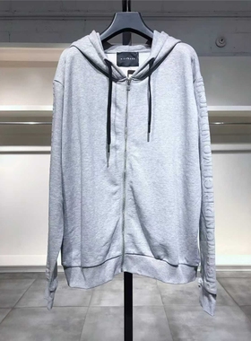 L-XL穿 JOHN RICHMOND 男款浅灰色休闲卫衣 570