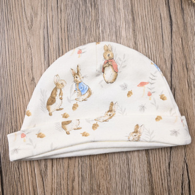 PT外贸欧美 春秋宝宝纯棉遮阳帽 可爱卡通超萌婴儿 新生儿胎帽子