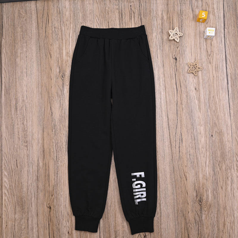 国内单 宝宝春秋运动裤长裤子 儿童卫裤毛线圈休闲裤哈伦裤小脚裤