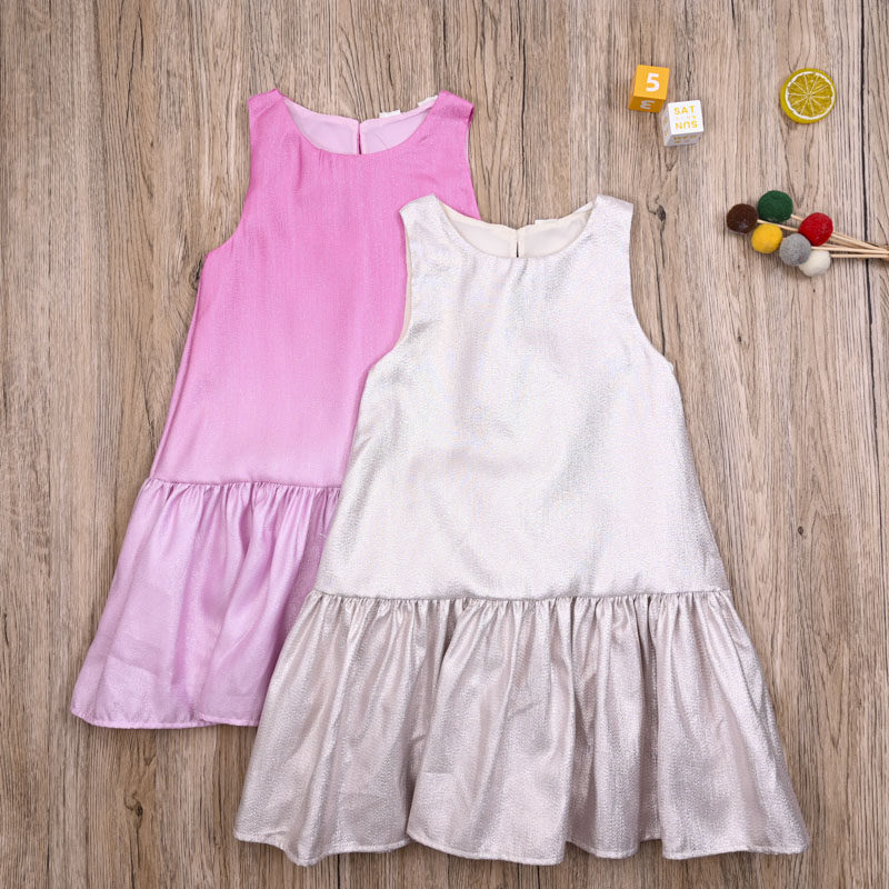 H外贸欧美女童春秋夏款休闲礼服裙子 女孩洋装连衣裙公主裙背心裙