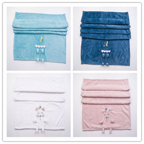 外贸欧美 春秋婴儿卡通可爱抱被 珊瑚绒抱毯新生儿宝宝柔软盖毯子