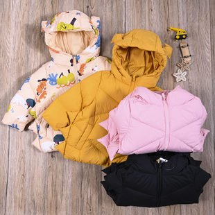 连帽拉链衫 BL国内单 保暖羽绒服宝宝长袖 8岁儿童冬款 羽绒外套