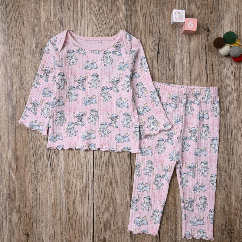外贸欧美 女宝春秋纯棉长袖T恤上衣女童长裤子打底裤可爱两件套装,童装/婴儿装/亲子装,套装,淘宝优惠券,粉丝福利购,淘宝优惠卷
