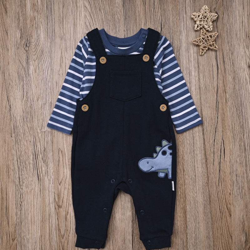 外贸欧美 男宝春秋细绒背带裤连身裤长裤婴儿长袖T恤上衣两件套装,童装/婴儿装/亲子装,套装,淘宝优惠券,粉丝福利购,淘宝优惠卷