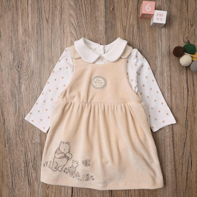 外贸欧美女宝春秋天鹅绒背心裙子纯棉长袖哈衣三角爬可爱两件套装,童装/婴儿装/亲子装,套装,淘宝优惠券,粉丝福利购,淘宝优惠卷