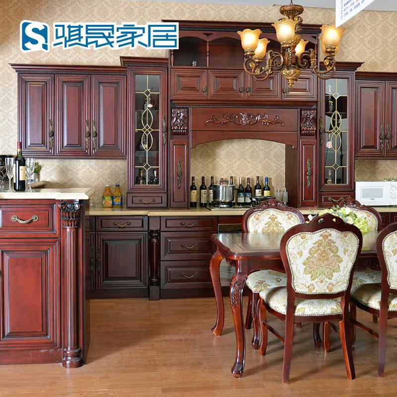 Shanghai The whole cabinet Customized American style Retro kitchen Kitchen customized Solid wood cabinets Quartz mesain the Whole house custom , Kitchen Cabinet &amp; Accessories , Kitchen Cabinet  category - from Buy2taobao.com to provide professional Taobao agent buy service