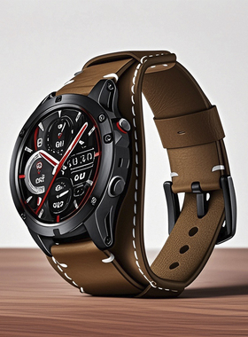 适用佳明Fenix8X/Fenix7X手表真皮表带快拆Garmin/Forerunner935/945/Fenix6X/Fenix3HR复古高级商务男士