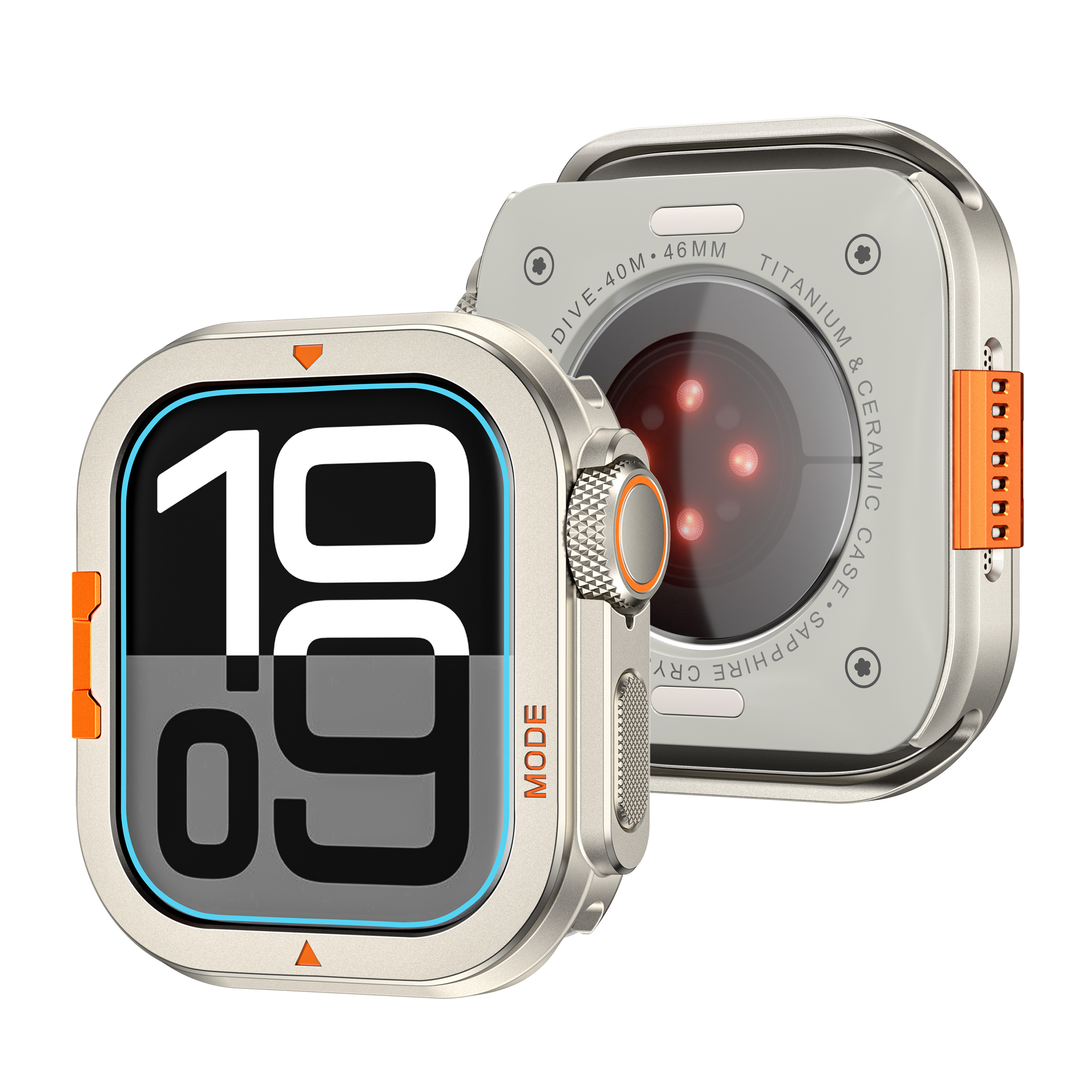 适用苹果手表Ultra2钛金属保护壳iwatch10表壳46mm钛合金秒变ultra保护套表带AppleWatch高山款防摔耐磨49mm