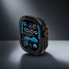 适用苹果手表金属保护壳改装ultra 2/iwatch表壳s9钛金色s8防水s7高端s6金属s10壳S8防摔iwatchS6壳Watch外壳