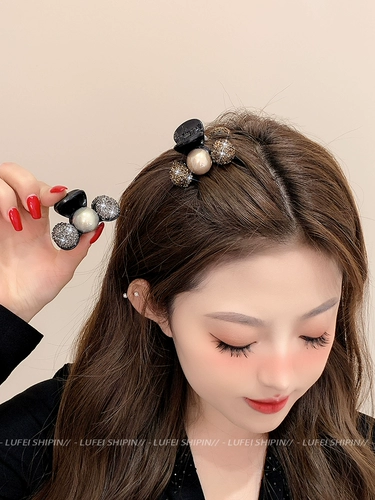 Заколка-крабик, челка для принцессы, заколка для волос, аксессуар для волос, легкий роскошный стиль, коллекция 2023, городской стиль