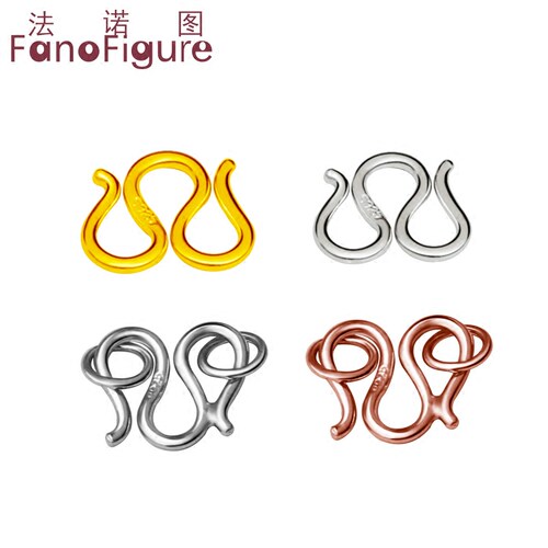 DIY银搭配件双环蝴蝶扣