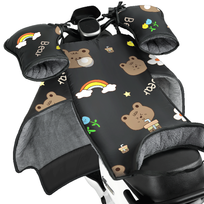 电动车挡风被冬季分体式加绒加厚电瓶车小型款防水挡风保暖罩新款