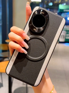 适用华为nova14手机壳TLR一AL00商务轻奢n0va14pro撞色皮纹noⅴa14ultra全包后壳p0r超薄皮革u磁吸uitra新款n