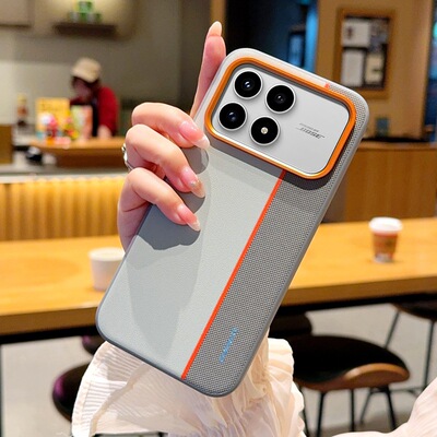 适用红米k90手机壳redmik90promax冠军版高级感三拼素皮小米pocof8pro全包边后壳poco f8ultra创意皮纹pm新款