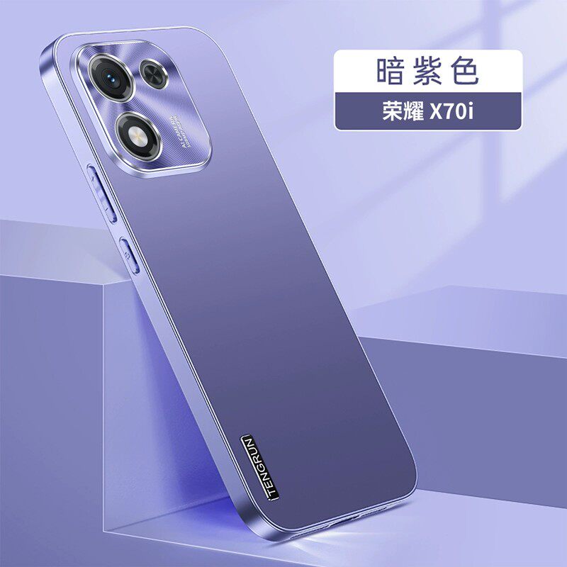 适用荣耀x70i手机壳honorx70i时尚磨砂×70l金属镜头后壳x7oi超薄i70x直边xi防指纹ix叉七零5g男女ABR一AN00