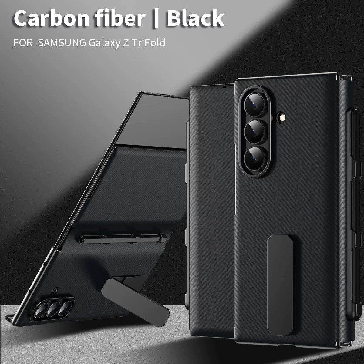 适用三星ztrifold手机壳z trifold商务皮质galaxy三折叠屏翻盖式皮套triflod前后磁吸旋转支架F9680带手写笔