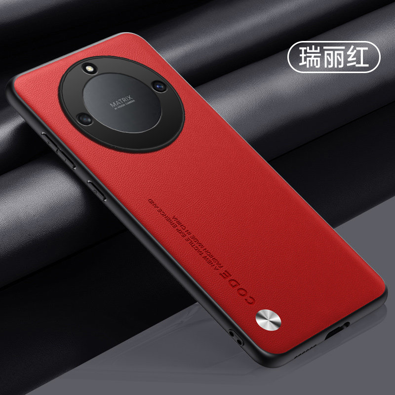 适用荣耀x60手机壳honor x60pro曲屏简约素皮x6o全包镜头保护套㐅6opro超薄硅胶叉六零por防摔pr0皮革p男女