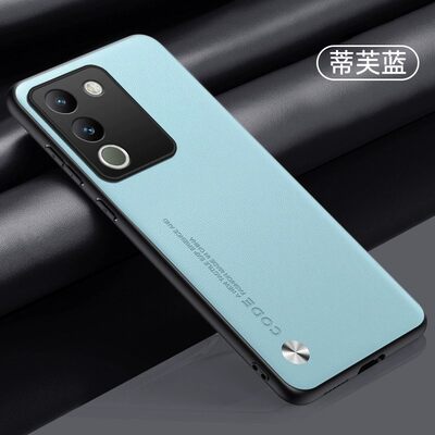 适用vivov29e手机壳v29e简约素皮viv029e全包镜头保护套vivo超薄e29v皮质V2303防摔v二九e男v1vov女viv新品5g