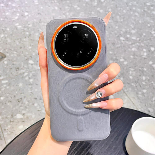 适用小米17ultra手机壳xiaomi15uitra简约纯色素皮mi14u全包软边后壳13utral超薄utra防摔miui皮质ultar磁吸m