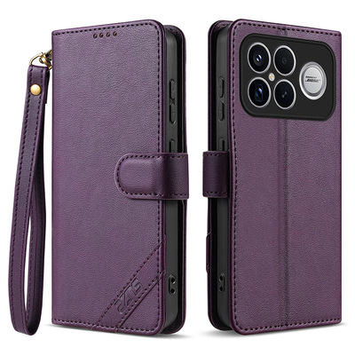 适用红米k90promax手机壳小米pocof8ultra翻盖式皮套poco全包f7pro折叠反盖redmik90磁扣k80插卡槽max带挂绳u