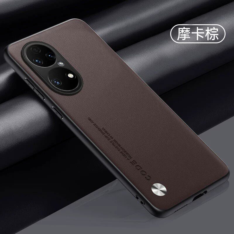 适用华为p50pro手机壳p50e曲屏简约素皮鼎桥P50全包镜头p5o保护套tdtechp50超薄皮革p5oe防摔abr一al00男新款