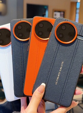 适用红米k80pro手机壳小米pocof7ultra时尚创意素皮redmi k80金属镜头圈保护壳poco防滑f7pro皮质xiaomi新款u