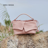 DREA BASAA半山翻领包小号女包时尚 小众设计手提单肩包真皮斜挎包