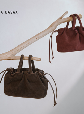 DREA BASAA半山流线包Flow系列小号麂皮绒女包小众斜挎单肩水桶包