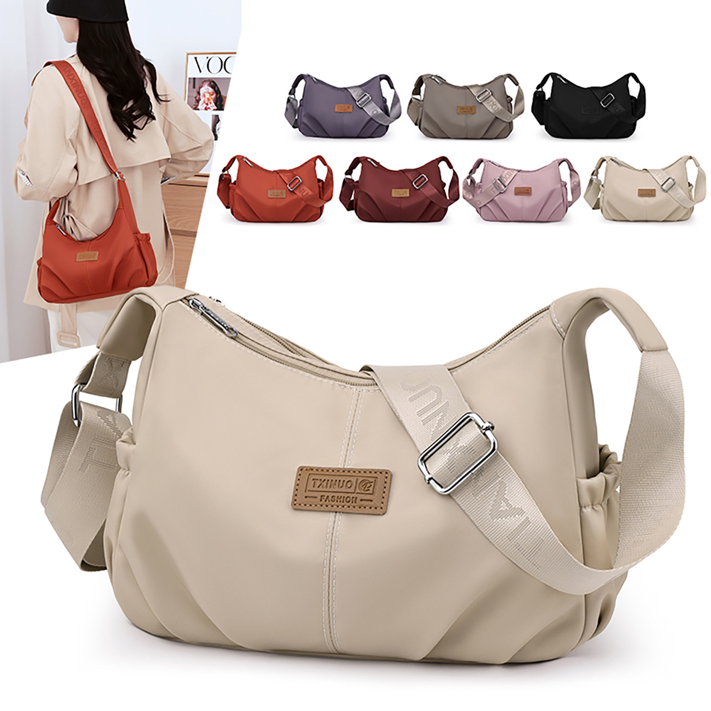 包包新款设计感女包妈妈包轻便防水尼龙布斜挎包女士小背包单肩包,箱包皮具/热销女包/男包,通用款女包,淘宝优惠券,粉丝福利购,淘宝优惠卷