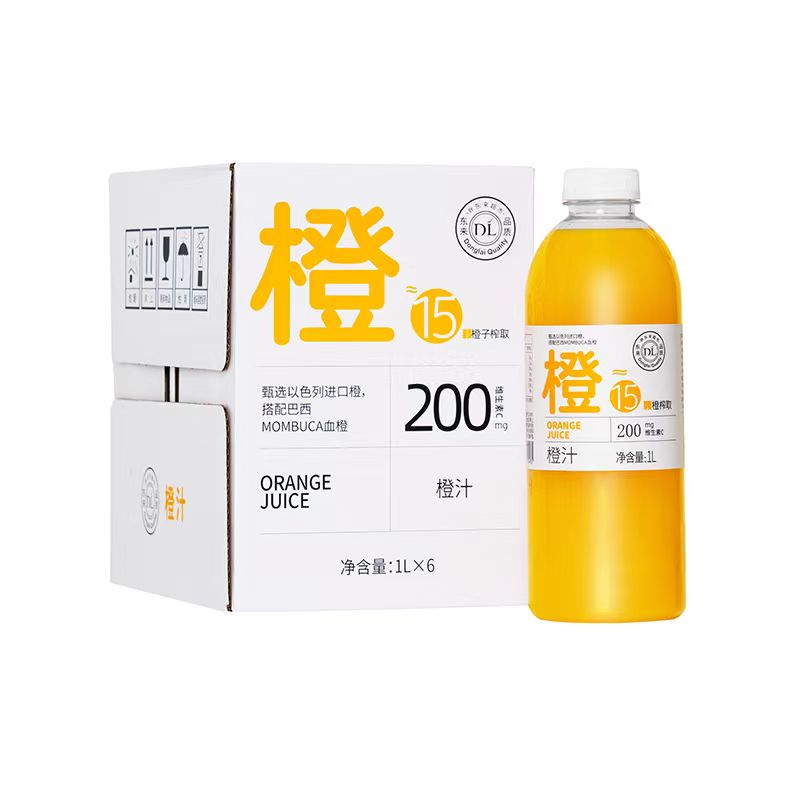 胖东来果汁葡萄橙汁桃汁芒果汁番茄1L瓶装维生素C饮料超市代购