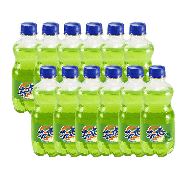 芬达苹果300ml*8瓶4瓶装迷你装碳酸饮料小瓶整箱包装可口可乐出品