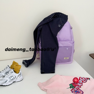 软牛仔长裤 出口韩秋女童藏蓝松紧腰弹力柔软修身 155码 不打折110