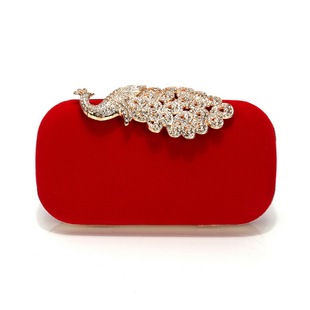 奢华孔雀镶钻晚宴包包欧美宴会女包名媛百搭礼服晚装包包手拿包包