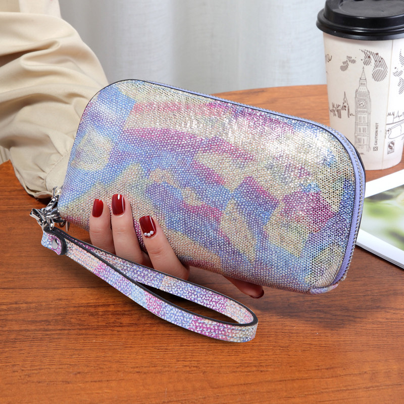 贝壳手拎包大容量放手机2022新款零钱包原创设计真皮手拿包女气质