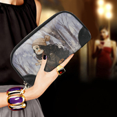 2025韩版 时尚 真皮手拿包休闲小手包卡通可爱手拎零钱包大屏手机包