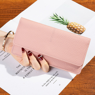 2025新款真皮多卡位卡包大钞夹头层牛皮超薄长款折叠钱包男女通用